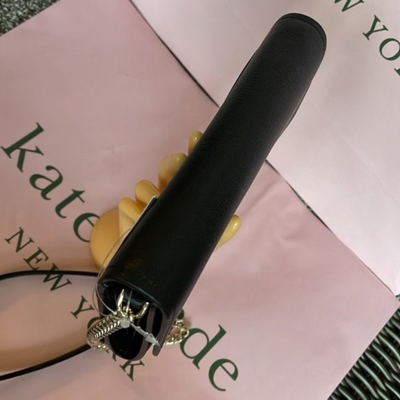 Kate Spade Chain Wallet Crossbody Clutch Black - Picture 14 of 16